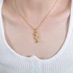 color: P1584-Gold Necklace -41+5cm