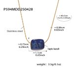 color: P594-Lapis Lazuli Necklace 40+5cm