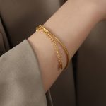 color: E509-Gold Bracelet -16+5cm