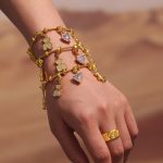 Bear Full Diamond Super Flash 5A Zircon Multi-Accessories Cute Bracelet Stainless Steel Plated 18K Real Gold Ornament