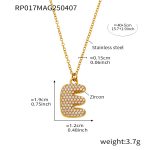 color: RP017-E Letter Gold Necklace 40+5cm