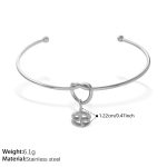 color: SZ347S-PJ431S6 Cancer Steel Color Solid Pendant