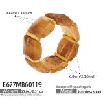 color: E677-Brown Bangle Diameter 60mm
