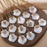 Stainless Steel Plated 18K Gold Necklace Summer Love Conch Turtle Pendant DIY White Shell