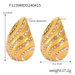 color: F1239-Gold Earrings