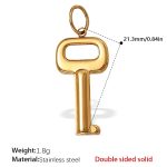 color: PJ432G Double-sided Solid Gold Pendant