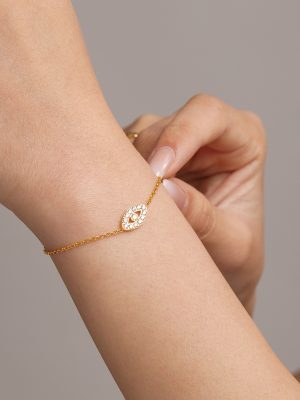 Devil's Eye 5A Zircon Multi-Layer Clavicle Ultra-Fine Necklace Stainless Steel Bracelet Light Luxury Suit for Women