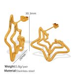 color: EH819 Left/Right Gold Earrings