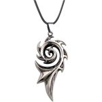 color: Spiral Silver + Leather Cord