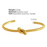 color: SZ45 Thick Style Non-adjustable Gold Bangle