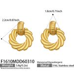 color: F1610-Gold Earrings