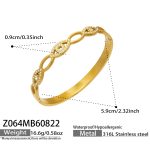 color: Z064-Zircon Eye Gold Bangle