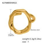 color: A276-Gold Geometric Ring