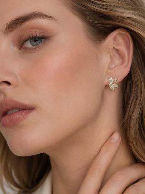 Zircon 26 English Letters Stainless Steel Plated 18K Gold Light Luxury Female Accessories Eardrops Earrings