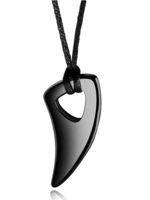 Punk Wolf Tooth Necklace People Pendant Peng Superman Horn
