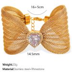 color: SL64 Light Purple Zircon Gold Bracelet