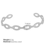 color: SZ85 Adjustable Silver Bangle