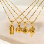 Stainless Steel Plated 18K Gold Necklace Women's Advanced All-Match Clavicle Chain