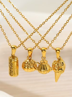 Stainless Steel Plated 18K Gold Necklace Women's Advanced All-Match Clavicle Chain