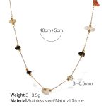 color: XL374CRG Colorful Stone Gold Necklace