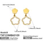 color: TXF539-B Style Gold Earrings