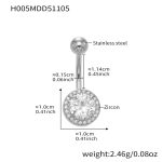 color: H005-Steel Color Post Length 11.4mm Post Thickness 1.55mm