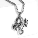 color: Flame Dragon + Stainless Steel Chain