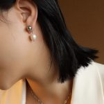 color: F427-Steel Color Earrings 1 Pair