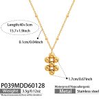 color: P039-Gold Necklace -40+5cm