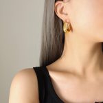 color: F173-Gold Large Earrings