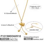 color: P1019-A Style Gourd Gold Necklace -40.5+5cm