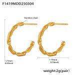 color: F1419-Gold Earrings