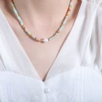 color: P1596-Gold Necklace -42+5cm
