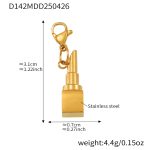 color: D142-Gold Lipstick Pendant