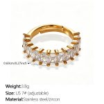 color: JZ198WEG White Zircon Adjustable Ring