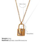 color: XL448WEG White Rhinestone Gold Necklace