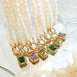 Palace Freshwater Pearl Zircon Clavicle Necklace OT Buckle Design Light Luxury Temperament Mom Gift