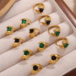 Elegant Earrings for Women Simple Stainless Steel 18K Gold Plating Earrings Ear Studs Advanced Ornament