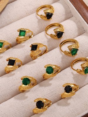 Elegant Earrings for Women Simple Stainless Steel 18K Gold Plating Earrings Ear Studs Advanced Ornament