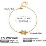 color: E223-Gold Bracelet 17+5cm