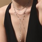 18K Gold-Plated Tassel round Y-Shaped Clavicle Necklace Ins New Advanced Stainless Steel Accessories