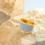 Non-Fading French Ring Enamel Dripping Ring Personalized Opening Design Advanced