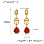 color: F764-Red Color Earrings