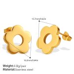 color: EH1325G Gold Stud Earrings