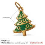 color: PJ339GNG Green Enamel Gold Pendant