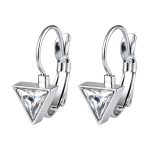 color: Triangle French Clasp Earrings 16 Steel Color