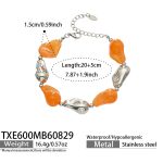 color: TXE600-Champagne Color Resin Steel Color Bracelet -20+5cm