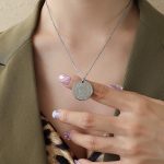 color: P499-Steel Color Necklace 50+5cm