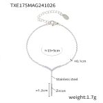 color: TXE175-Steel Color Set with Zircon Bracelet