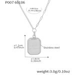 color: P007-Steel Color Necklace 40+5cm
